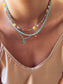 Collana con perline in vetro e occhio greco
