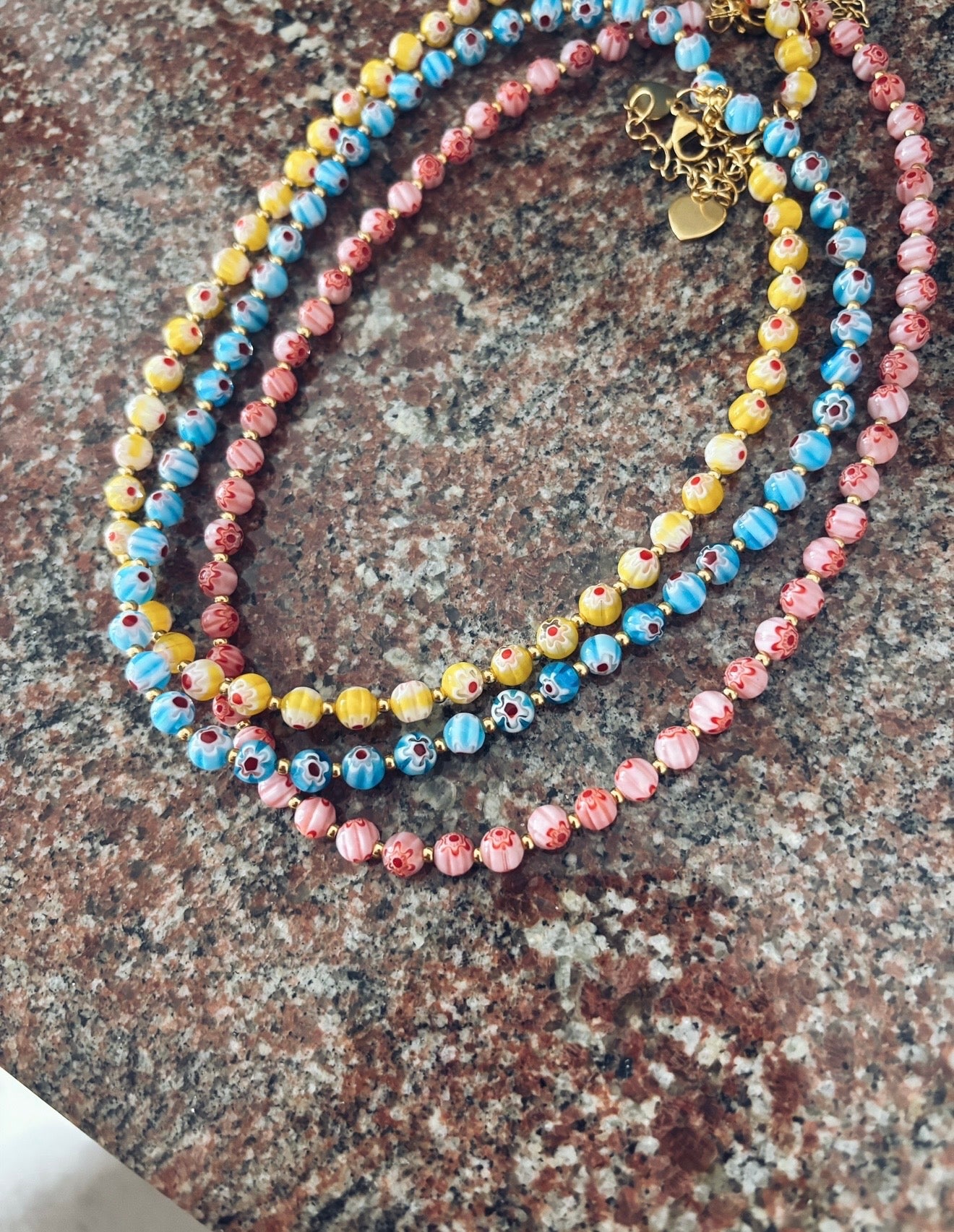 Collana con perline in vetro di Murano