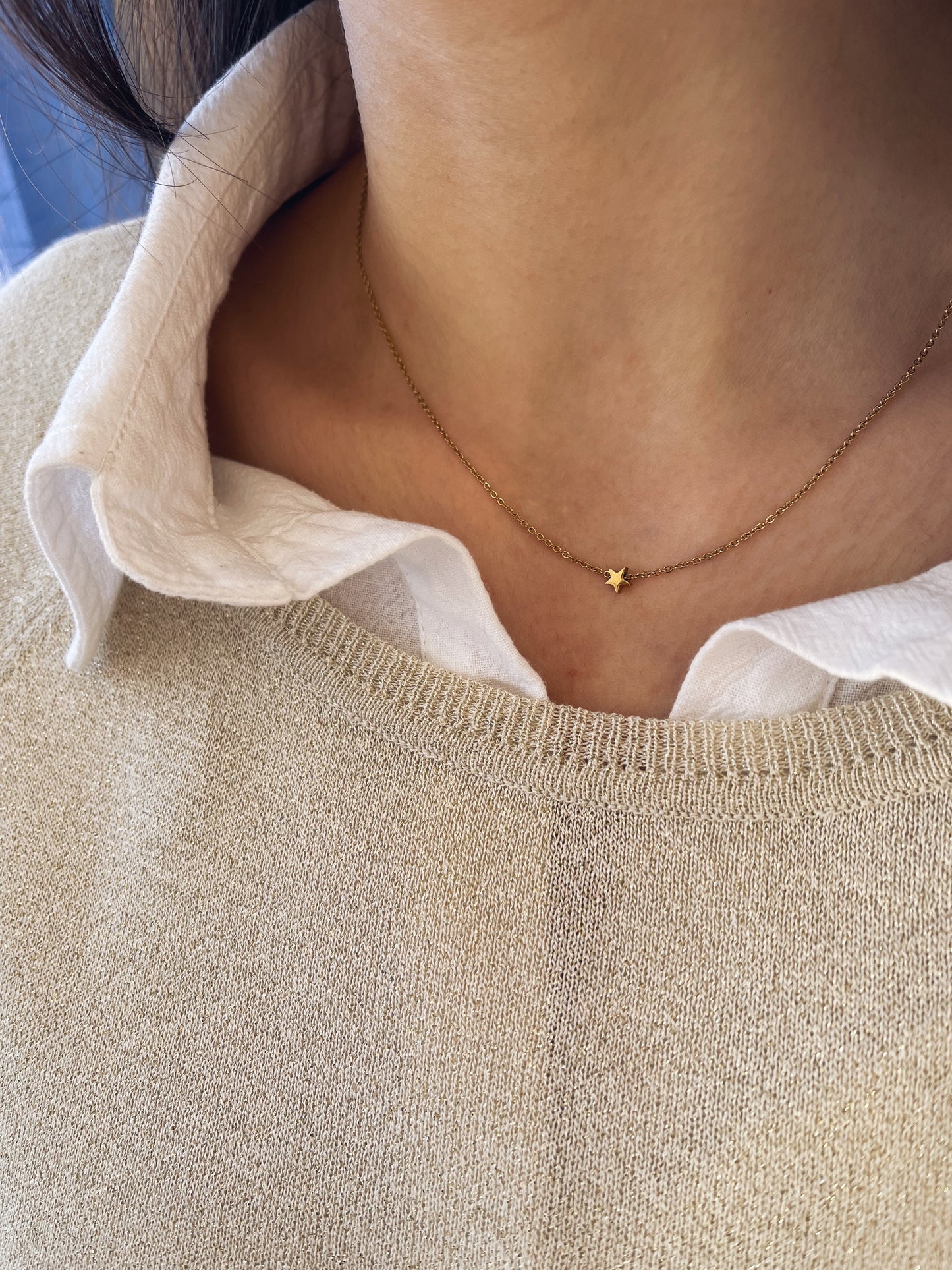 Seconda stella a destra - Collana con mini stellina in acciaio - Dettagli di Moda