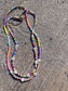 Collana con perline in vetro e margherite in vetro di Murano