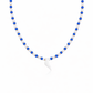 Collana con perline in vetro e uccellino in madreperla