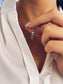 Collana in argento 925 con Grinch smaltato