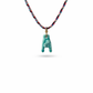 Collana con cordino e mano con le corna in ceramica