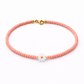 Bracciali con perline in vetro e margherita in madreperla