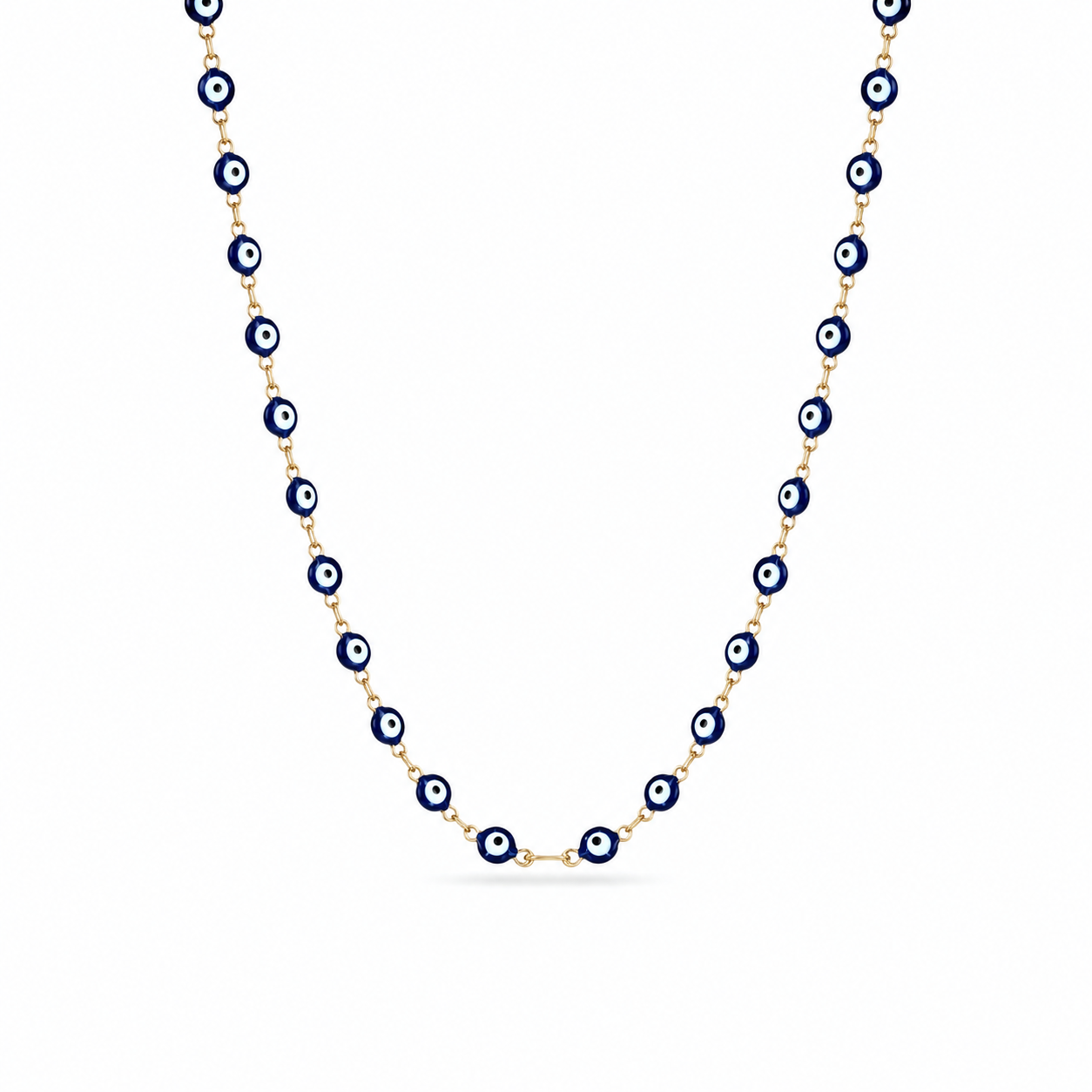 Collana occhi portafortuna in acciaio