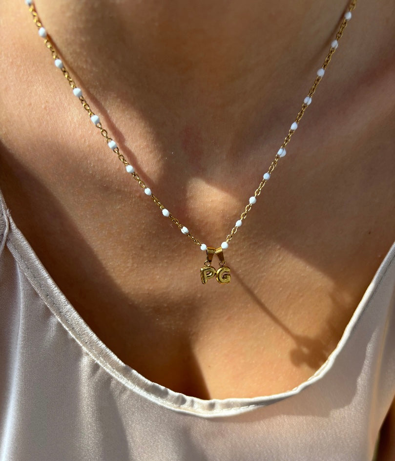 Collana in acciaio con iniziali
