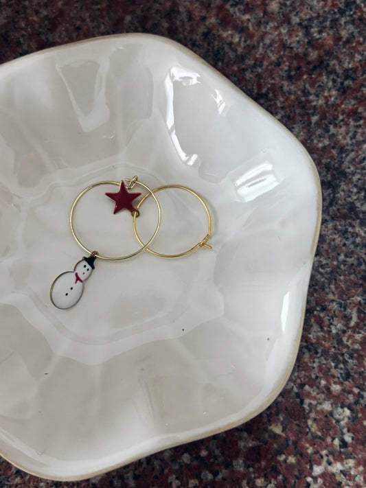 Orecchini natalizi in acciaio