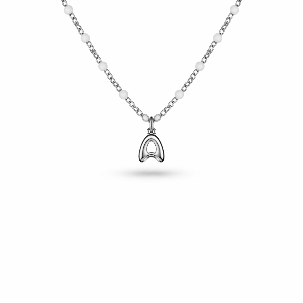 Collana in acciaio con iniziali