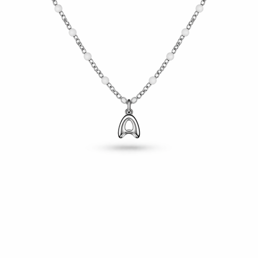 Collana in acciaio con iniziali