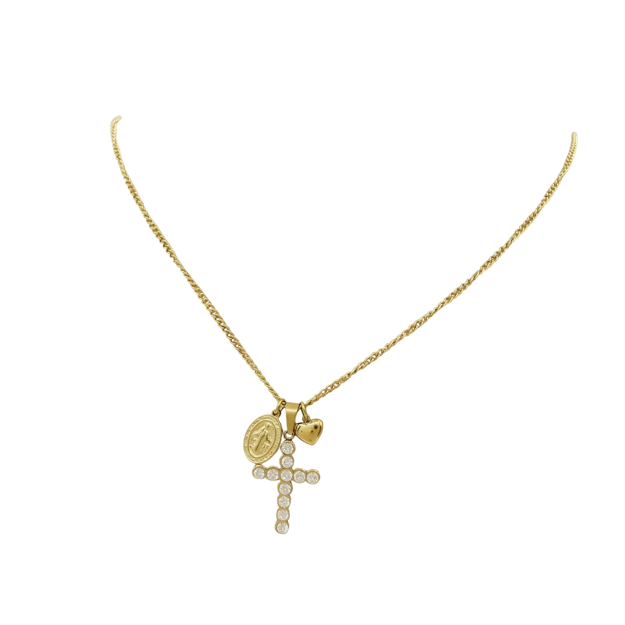 Collana in acciaio con charm