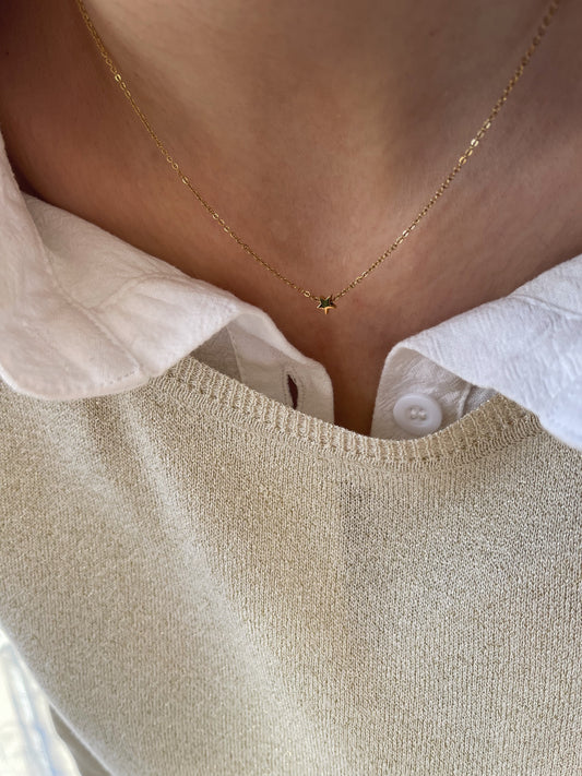 Seconda stella a destra - Collana con mini stellina in acciaio - Dettagli di Moda
