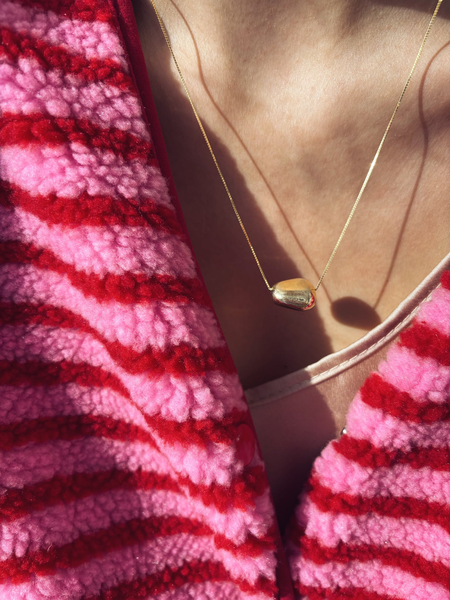 Collana in argento 925 con pepita portafortuna