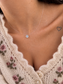 Collana punto luce in acciaio con filo di nylon