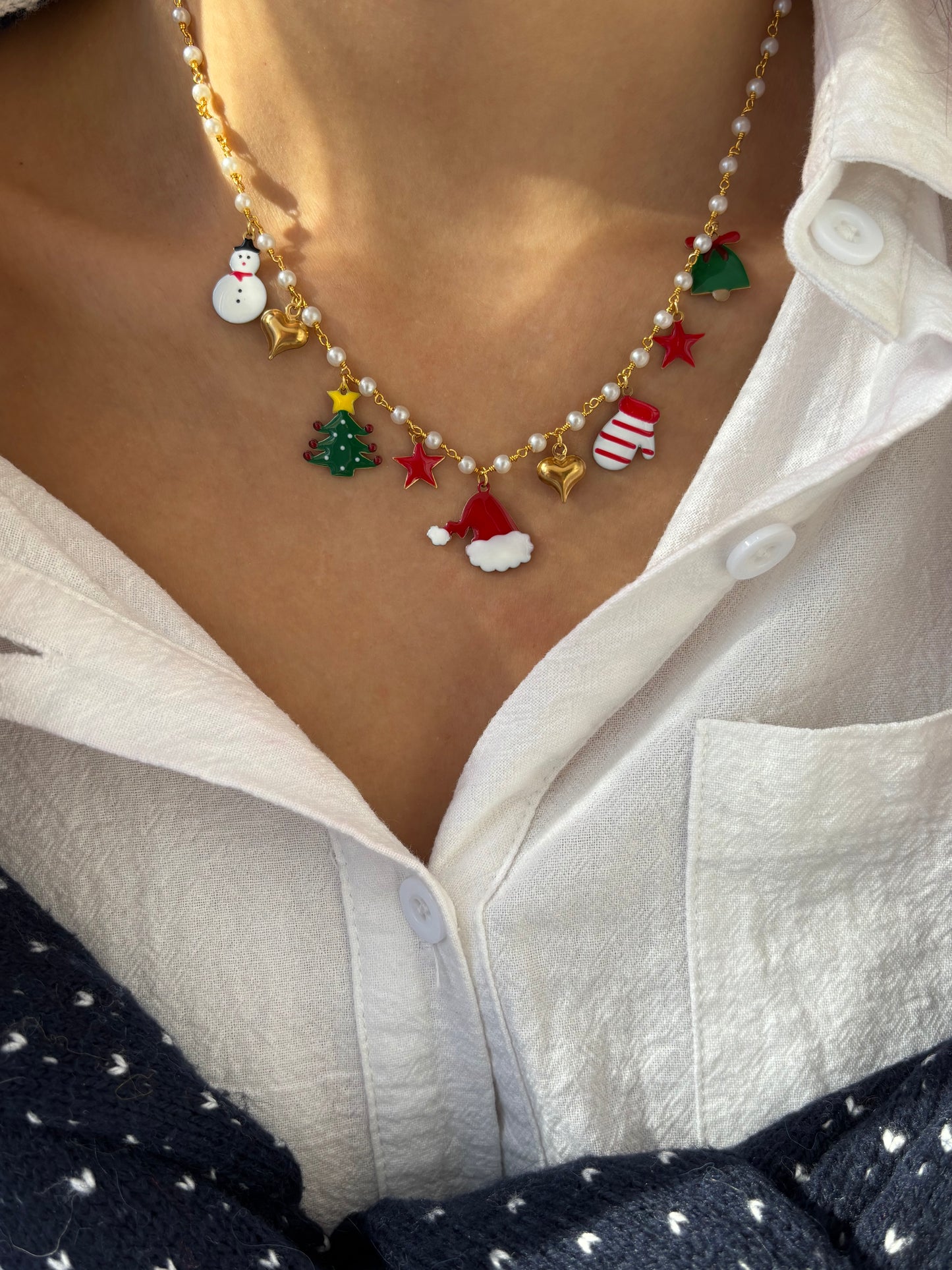 Collana natalizia multicharm