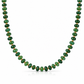 Collana con rondelle in malachite e perline in acciaio dorato