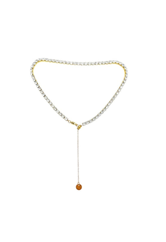 Collana tennis in acciaio con cursore