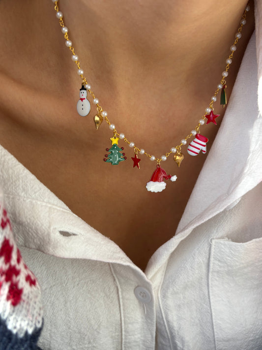 Collana natalizia multicharm