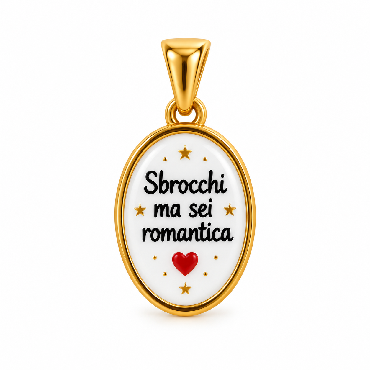 Sbrocchi ma sei romantica - charm in acciaio