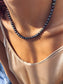 Collana con perle modello cipolla grigio