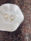 Orecchini cerchi in argento 925 con perla di fiume