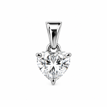 Charm punto luce cuore in acciaio