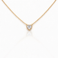 Collana in acciaio con cuore con zircone