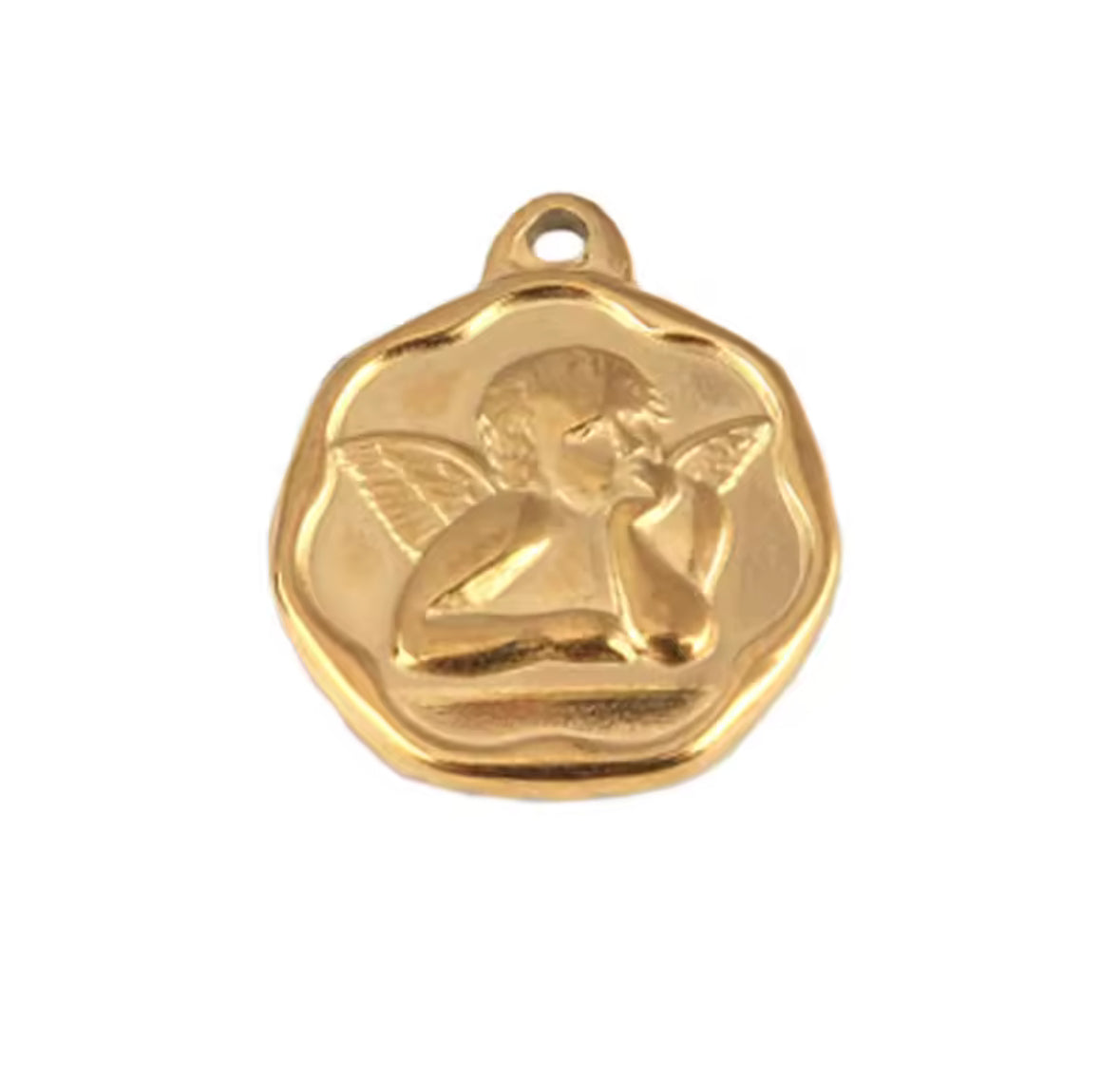 Charm angelo in acciaio