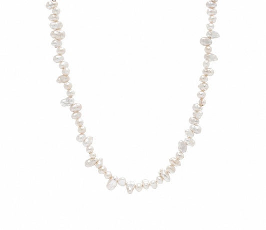 Collana con perle di fiume naturali