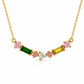 Collana con zirconi multicolor