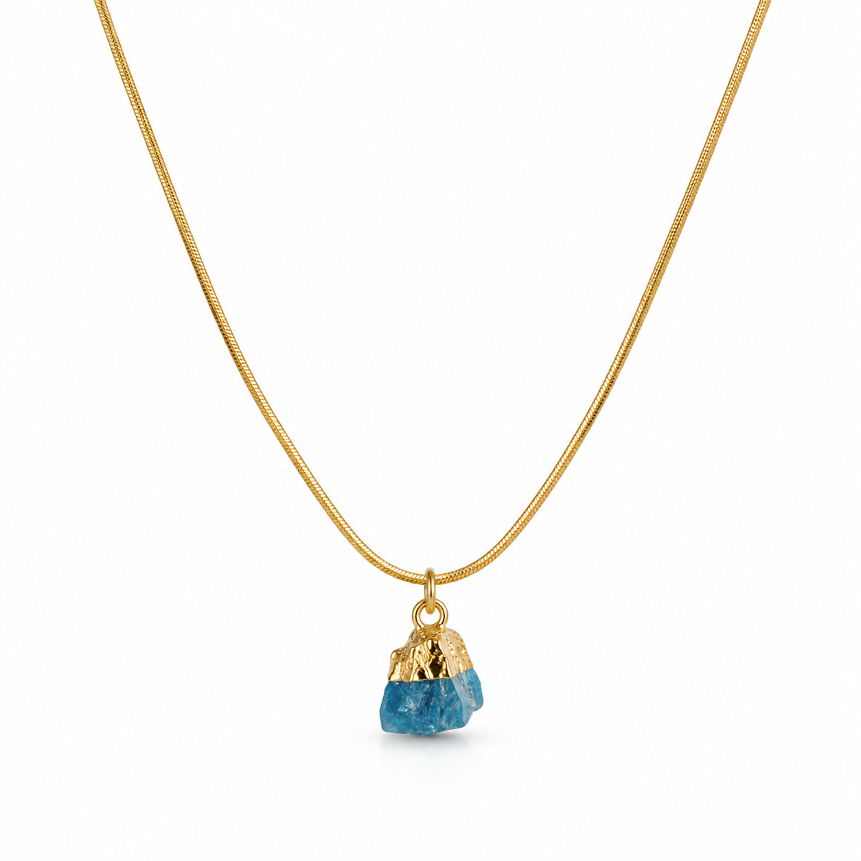 Pezzi di mare - Collana in acciaio con ciondolo in sodalite