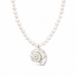 Collana con perle naturali e maxi conchiglia