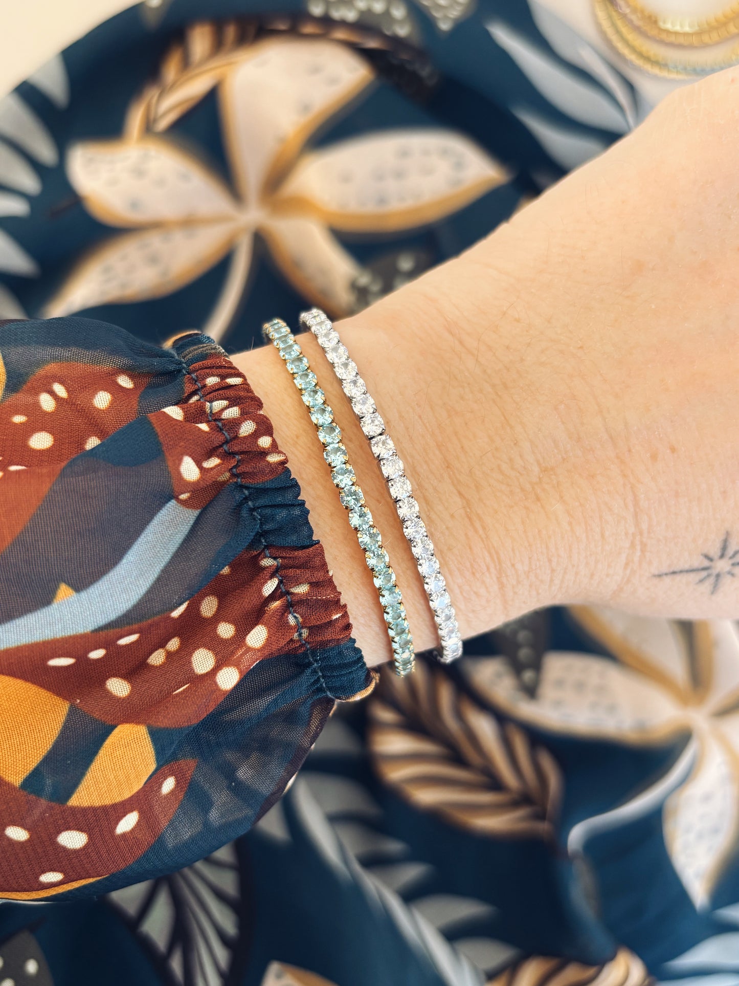 Bracciali tennis elastici in acciaio