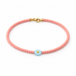 Bracciali con perline in vetro e margherita in madreperla