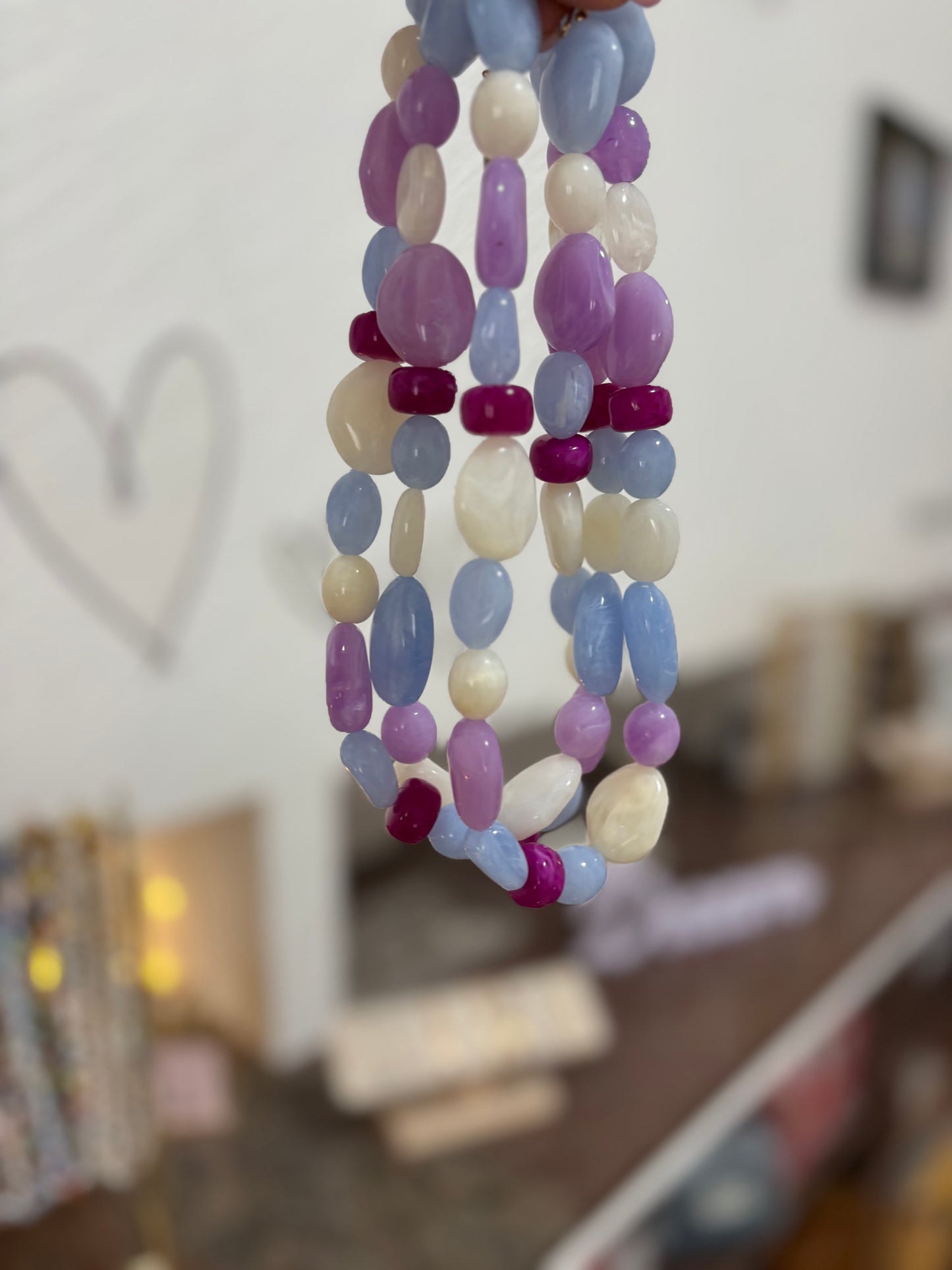 Collana in resina colorata