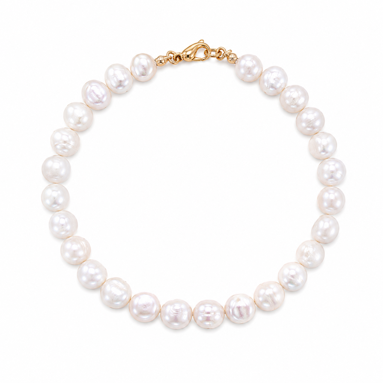 Cavigliera con perle di fiume maxi