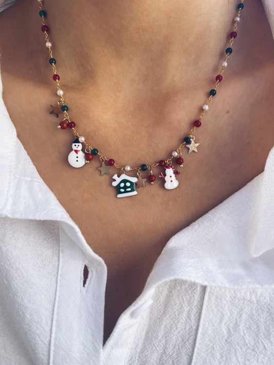 Collana multicharm con ciondoli natalizi