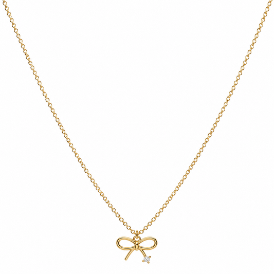 Collana in acciaio con fiocco