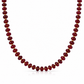 Collana con rondelle in granato e perline in acciaio dorato