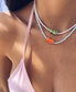 Collana con perline in vetro e pesce in ceramica