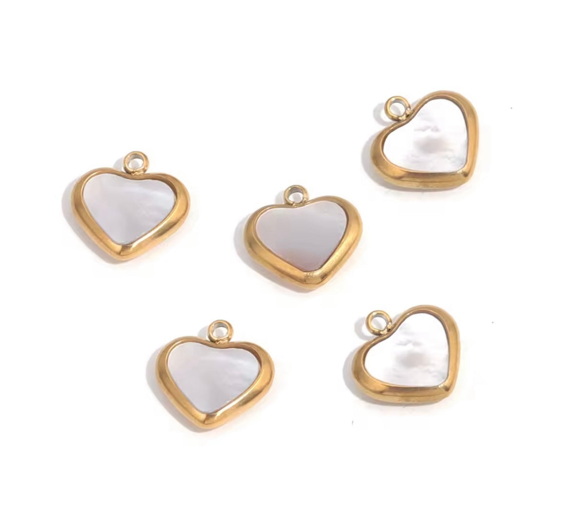 Charm cuore in madreperla
