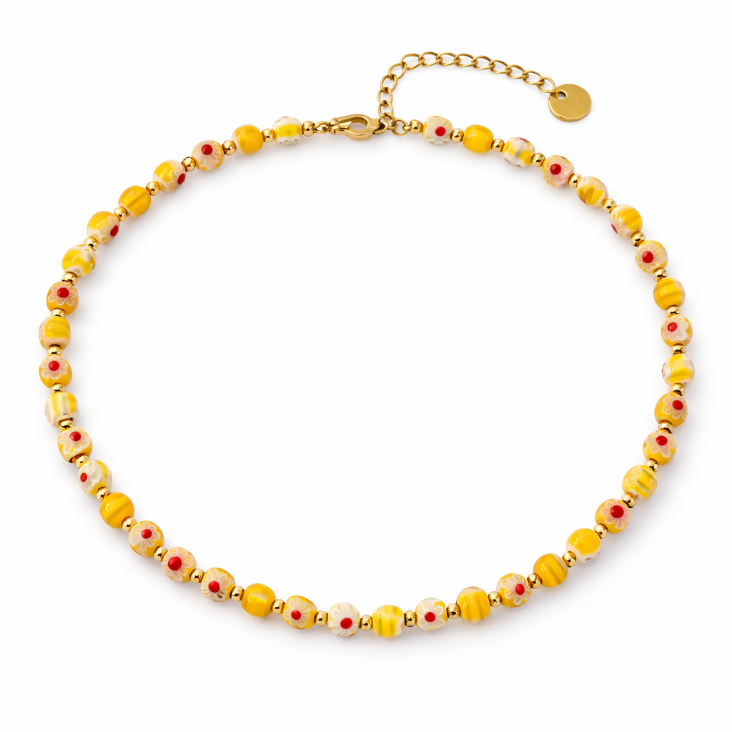 Collana con perline in vetro di Murano