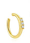 Earcuff in argento 925 dorato con zirconi
