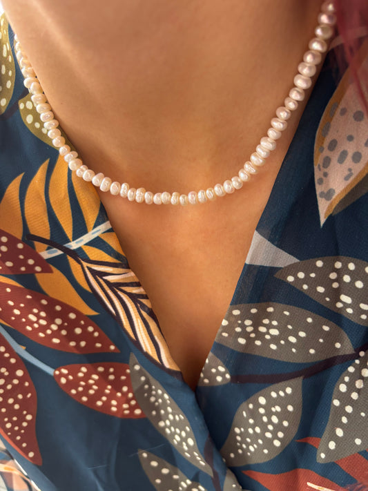 Collana con perle di fiume modello cipolla - medie
