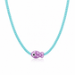 Collana con perline in vetro e pesce in ceramica