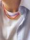 Collana con perline in vetro