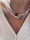 Collana con perline rocailles e tulipano in vetro