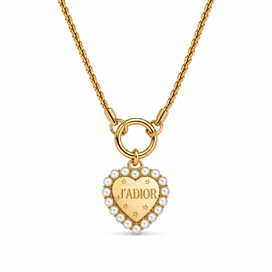 Collana con charm e catena in acciaio