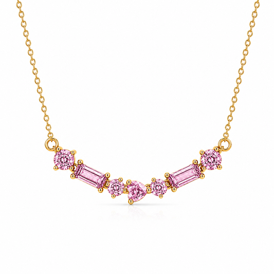 Collana con zirconi rosa