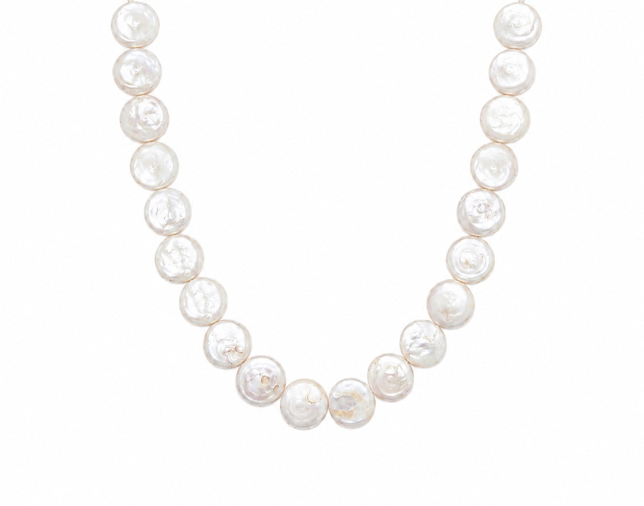 Collana con perle di fiume naturali