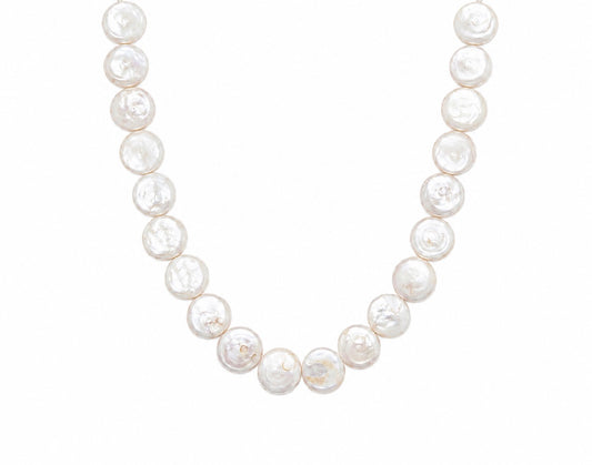 Collana con perle di fiume naturali